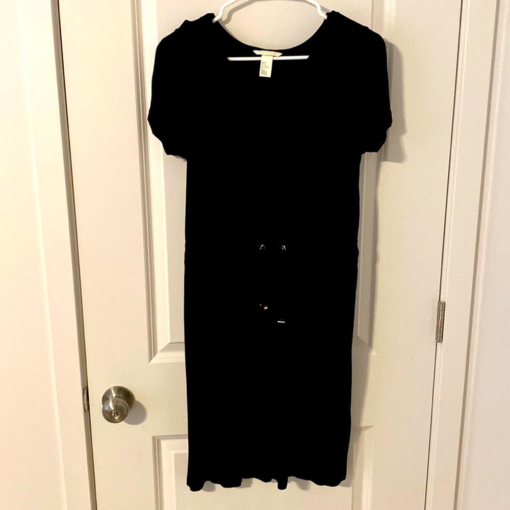 H&M black w/Gold Accents Drawstring Dress